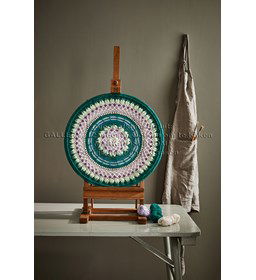 Mandala waterlelie gemaakt van Scheepjes Linen soft