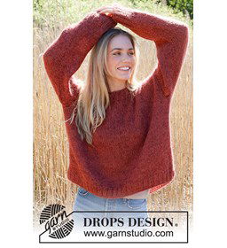 Damestrui met ronde hals gemaakt van Drops Nord