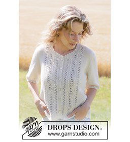 vest met kantpatroon en korte mouwen gemaakt van knopen