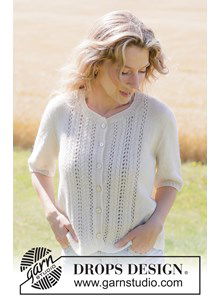 vest met kantpatroon en korte mouwen