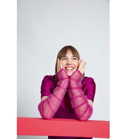 Polswarmers gemaakt van Lang Yarns Mohair 21