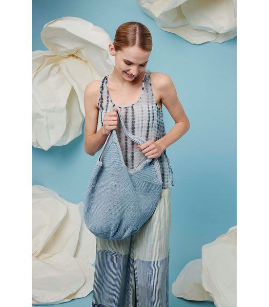 Breipatroon Bolle tas Scarlett met hoge gepunte rand