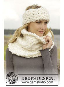 Gebreide hoofdband en halswarmer