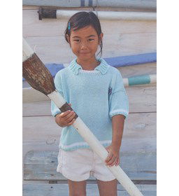 Trui met korte mouw gemaakt van DMC Natura Cotton