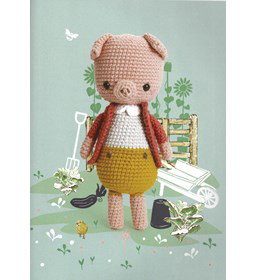 Biggetje goedhart knuffel gemaakt van Scheepjes Catona 25 en 10 gram