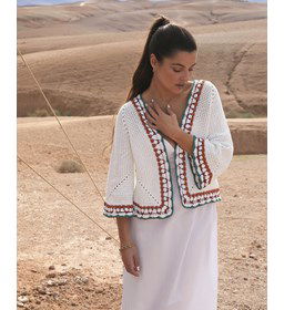 Vest met wijd uitlopende mouwen