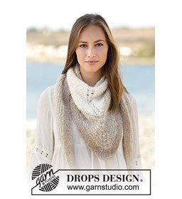 Omslagdoek gemaakt van DROPS Alpaca Boucle