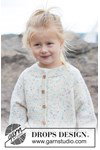 Breipatroon vestje voor kinderen Snow Funfetti Cardigan van andere kant