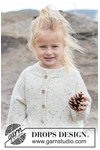 Breipatroon vestje voor kinderen Snow Funfetti Cardigan van andere kant