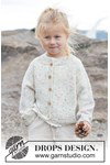 Breipatroon vestje voor kinderen Snow Funfetti Cardigan van andere kant