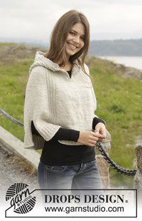 haakpatroon gebreide-poncho-met-capuchon-en-split