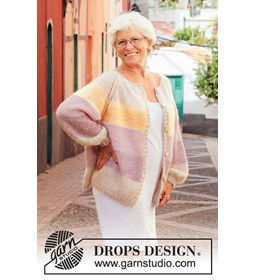 Dames vest gemaakt van Drops Kid Silk