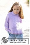 Breipatroon Smiling Lavender Sweater van andere kant
