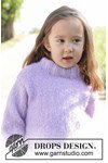 Breipatroon Smiling Lavender Sweater van andere kant