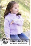 Breipatroon Smiling Lavender Sweater van andere kant