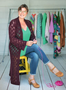 Damesvest met uitlopende mouwen