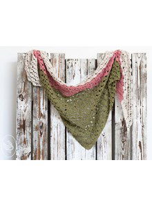 Driehoekige omslagdoek met waaierpatroon