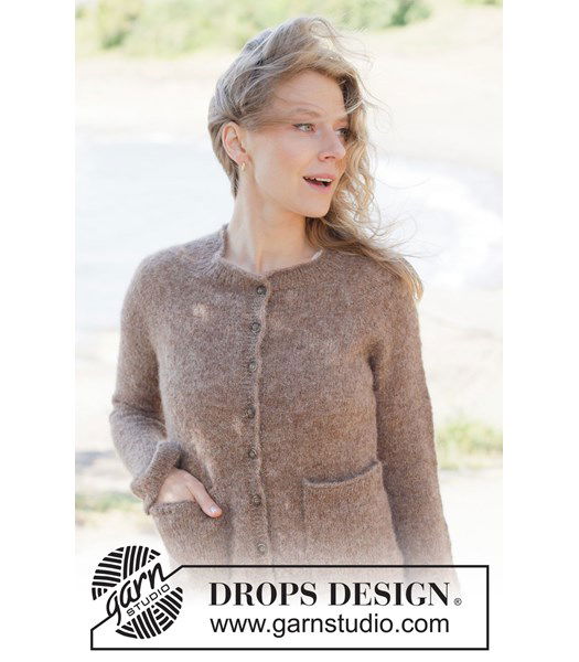 Breipatroon Zacht gebreid vest met zakken in Alpaca Silk