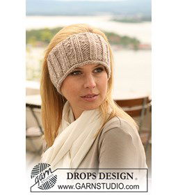 Hoofdband gemaakt van Drops Snow - Eskimo