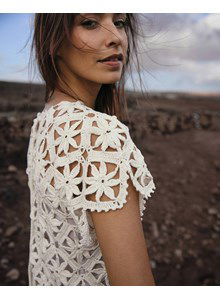 Truitje in gebloemd blokkenpatroon