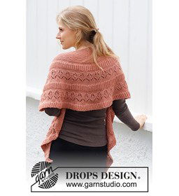 Dames omslagdoek gemaakt van Drops Alpaca