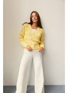 Damesvest met ajourpatroon