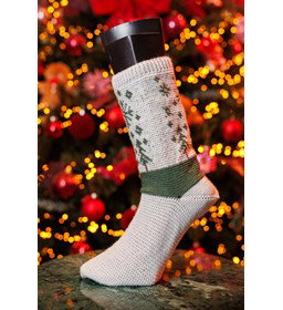 kerstsokken Xmas Trees gemaakt van Lang Yarns Jawoll
