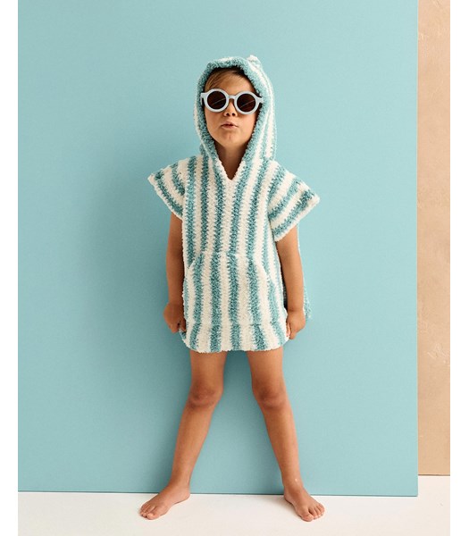 Haakpatroon verticaal gestreepte poncho