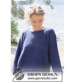 Midnight Meetup Trui gemaakt van Drops Alpaca