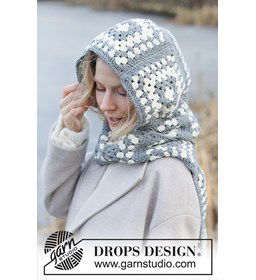 Granny Square Hood gemaakt van Drops Big Merino