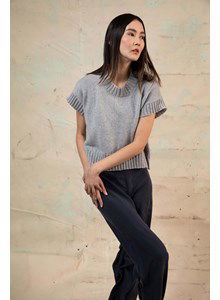 Debardeur met wijde korte mouwen