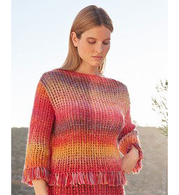 trui met franje rand gemaakt van Naaiartikelen