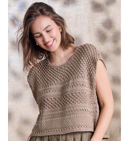 kort mouwloos truitje met ronde hals gemaakt van Naaiartikelen