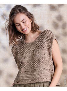 kort mouwloos truitje met ronde hals