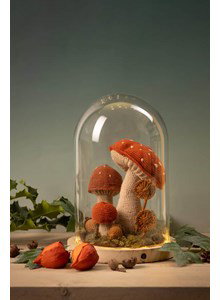 herfsttafereel paddestoelen