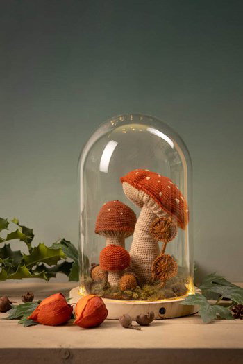 herfsttafereel paddestoelen