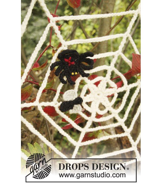 Haakpatroon Spinnenweb met spin en vlieg