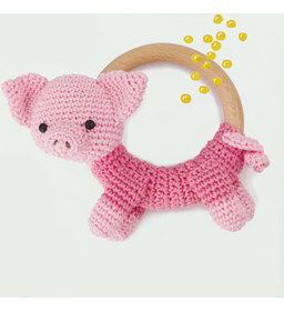 Rammelaar Biggetje gemaakt van Lijm gips klei