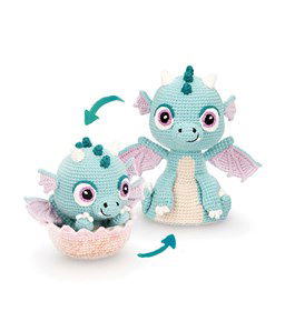 Omkeerbare babydraak gemaakt van Phildar Phil Coton 3