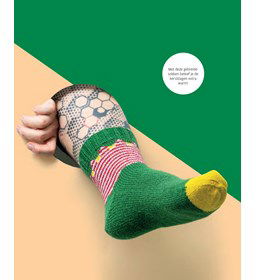 Buddy the elf sokken gemaakt van Lang Yarns Jawoll