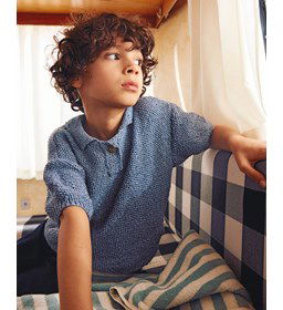 Polo met reverskraag gemaakt van Phildar Phil Ocean