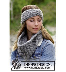 hoofdband en halswarmer Wrap Around gemaakt van Drops Air