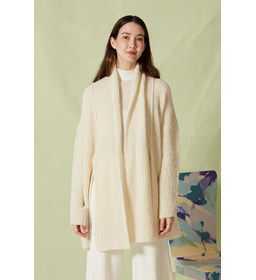 Lang damesvest met V-hals