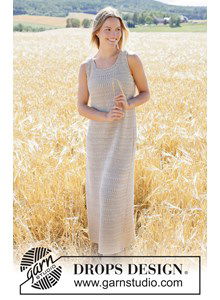 Elegante gehaakte maxi-jurk met zijsplitten