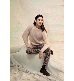 Damestrui met ronde hals gemaakt van Lang Yarns Cashmere Light