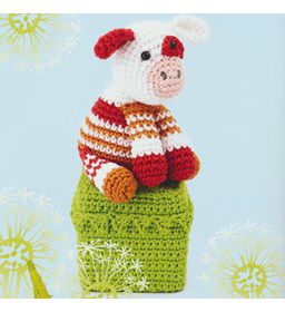 Muziekdoosje Kalfje gemaakt van Scheepjes Catona 25 en 10 gram