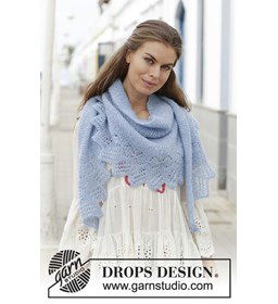 Omslagdoek gemaakt van Drops Kid Silk