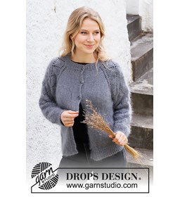 Damesvest gemaakt van Drops Kid Silk