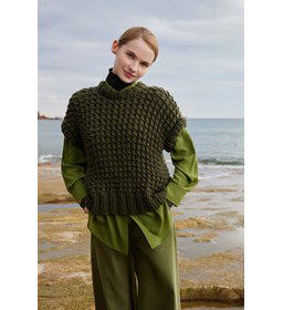 Dames spencer At Crossroads gemaakt van Boeken Lang Yarns