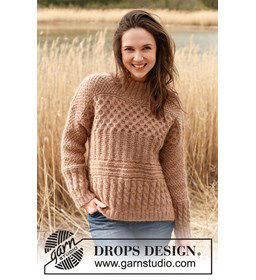 Damestrui met structuurpatroon gemaakt van Drops Puna